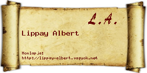 Lippay Albert névjegykártya