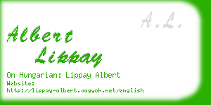 albert lippay business card